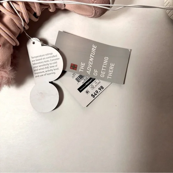 Girls Swiss Tech Pink Winter Boots Cow Suede, Faux Fur Fleece Lined 3M Insulated - Picture 8 of 8